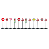 Игра «Дорожные знаки» (12 шт.) настольные 
Из них: Настольные знаки ПДД-10 шт
Настольные светофоры-2 шт